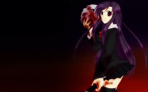 wallpaper anime brunette shadow smiling arms coil girl darkness screenshot computer