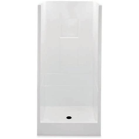 Aquatic Varia Acrylx 32 In X 32 In X 728 In 2 Piece Shower Stall With Center Drain In White