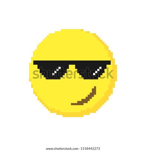 Smile Thug Life Emoticon Icon Glasses Stock Vector Royalty Free