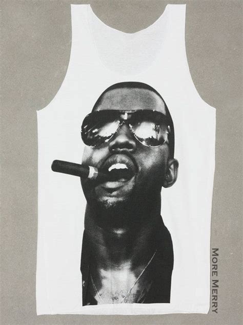 Kanye West Cigar American Rapper White Vest Tunic Tank Top Sleeveless