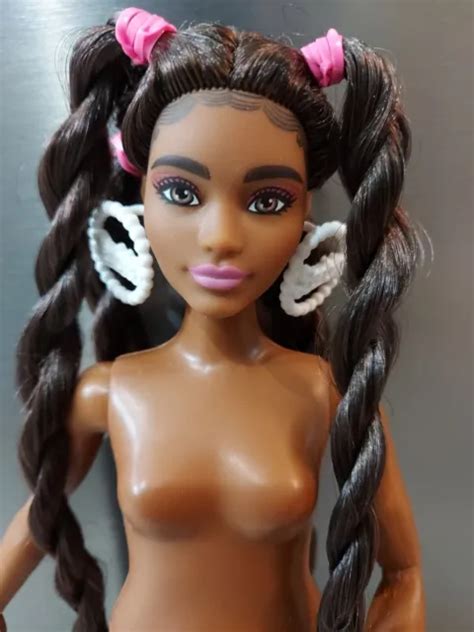NUDE BARBIE EXTRA 14 Doll AA LONG Braided Hair Articulated Curvy Body