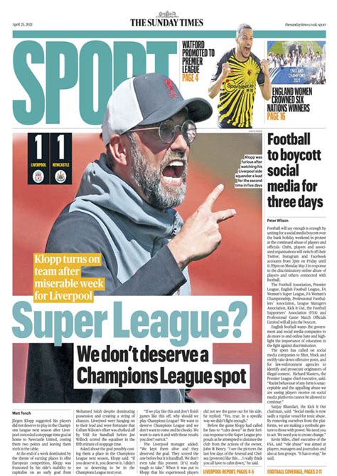 The Sunday Times Sport 25042021 Download Pdf Magazines