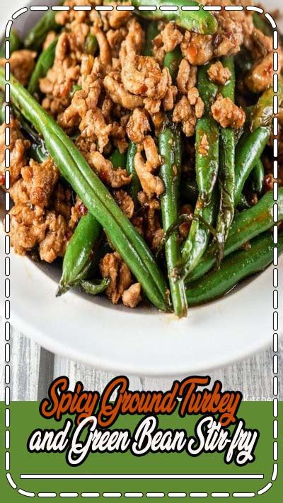 This super easy stir fry with lean ground turkey and green beans in a quick spicy stir fry sauce is a great dinner and the leftovers are perfect for meal prep. Spicy Ground Turkey and Green Bean Stir-fry - Healthy ...