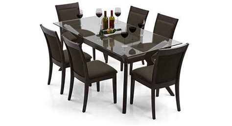 Buy six seater dining table set online from amazing 6 pc dining set collection. Wesley - Dalla 6 Seater Dining Table Set - Urban Ladder
