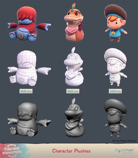 Finding Monsters Game Assets Felipe Chaves Game Character Design