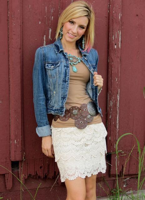 How To Wear Lace Skirts FashionGum Com Fashion Style Country Outfits