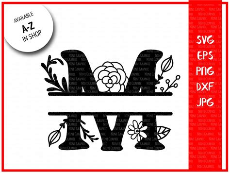 Letter M Monogram Svg 239 File For Diy T Shirt Mug Decoration And More