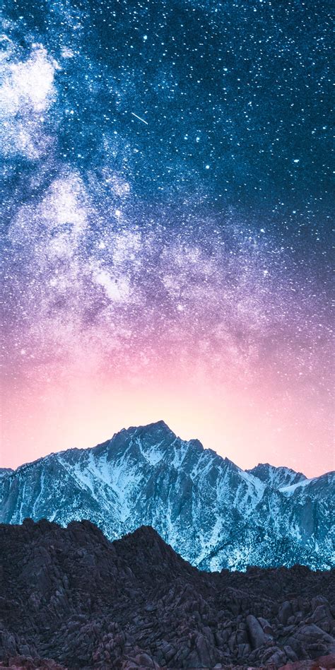 1080x2160 Milky Way Shooting Stars 5k One Plus 5thonor 7xhonor View
