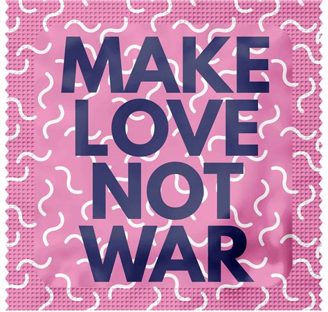 Make Love Not War Pink Ukraine Condom Fotocondoomnl