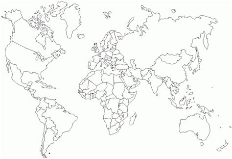 Western Hemisphere Map Coloring Page Coloring Pages