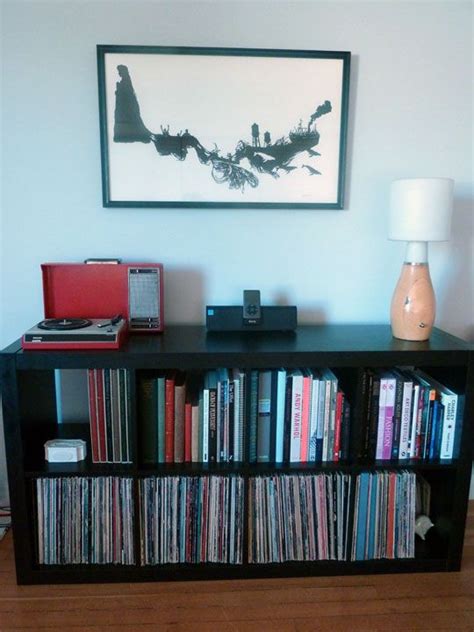 This cool looking project is a unique way to display your contact info. Do You Buy Original Artwork? | Record room, Vinyl storage, Country chic bedroom