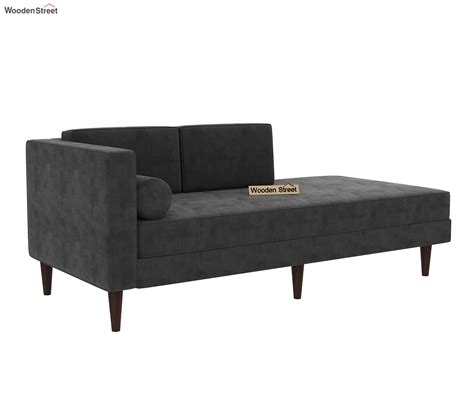 Buy Michael Chaise Lounge Velvet Graphite Grey Online In India At Best Price Modern Chaise