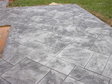 Concrete driveway cost installing and maintaining concrete driveways concrete driveway construction basics how to clean a concrete. Gray Stamped Concrete Patio (Gray Stamped Concrete Patio ...