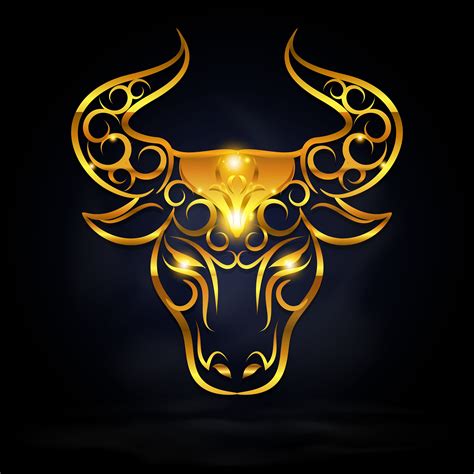 Gold Bull Symbol 640478 Vector Art At Vecteezy
