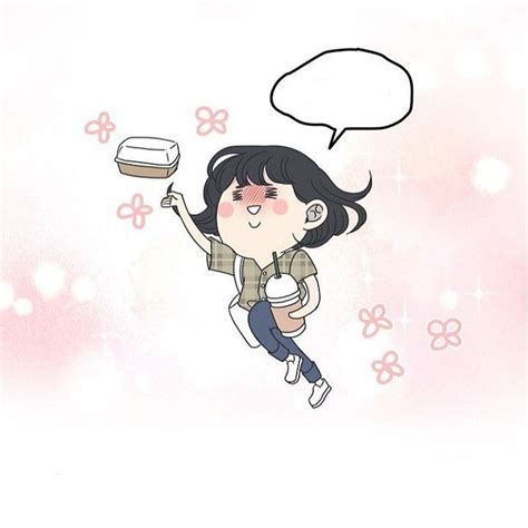 A Girl Holding A Cupcake And An Empty Thought Bubble