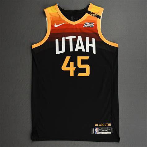 2021 New Season Donovan Mitchell 45 Utah Jazz City Edition Jersey