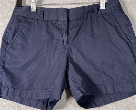 Jcrew Broken In Chino Shorts Womens Size 4 Navy Blue 3in Inseams All