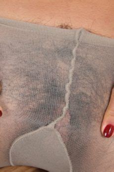 Laura Rips Open Her Fluff Filled Pantyhose Wearehairy