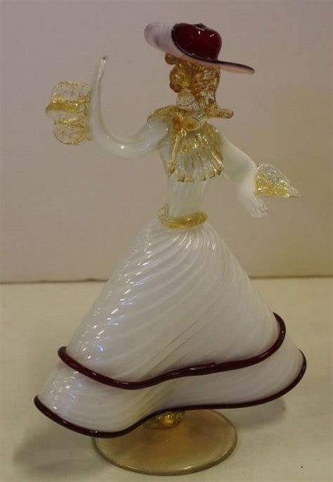 Murano Glass Dancing Lady Figurine 20cm Height Venetian Murano Glass