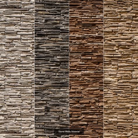 Stone Walls Material Collection Cgtrader