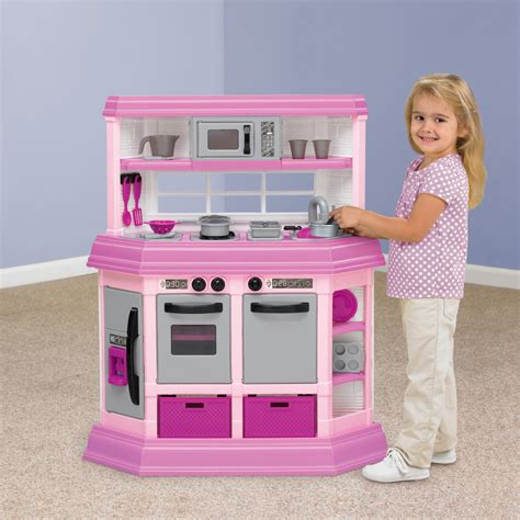American Plastic Toys Deluxe Kids Child Custom Play Kitchen With 22