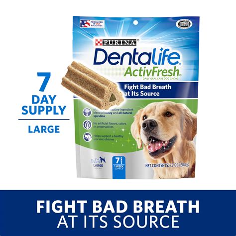Purina Dentalife Large Dog Dental Chews Activfresh Daily Oral Care 7
