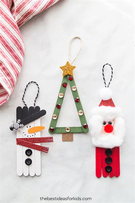 Also check out our winter crafts for penguin/snowman/etc ideas. Popsicle Stick Christmas Crafts - The Best Ideas for Kids
