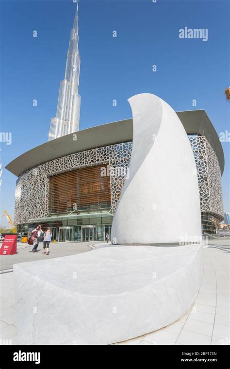 The Burj Khalifa From The Opera House In Downtown Dubai United Arab