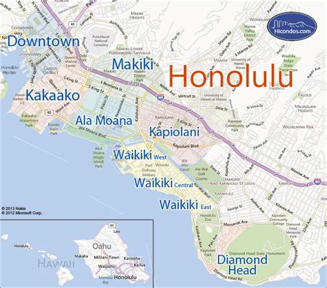 Honolulu Map World Map Weltkarte Peta Dunia Mapa Del