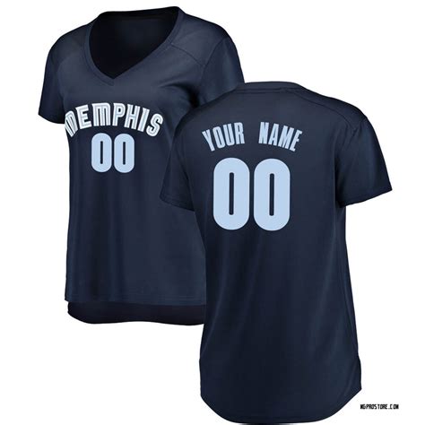 Fast Break Womens Custom Memphis Grizzlies Jersey Icon Edition Navy