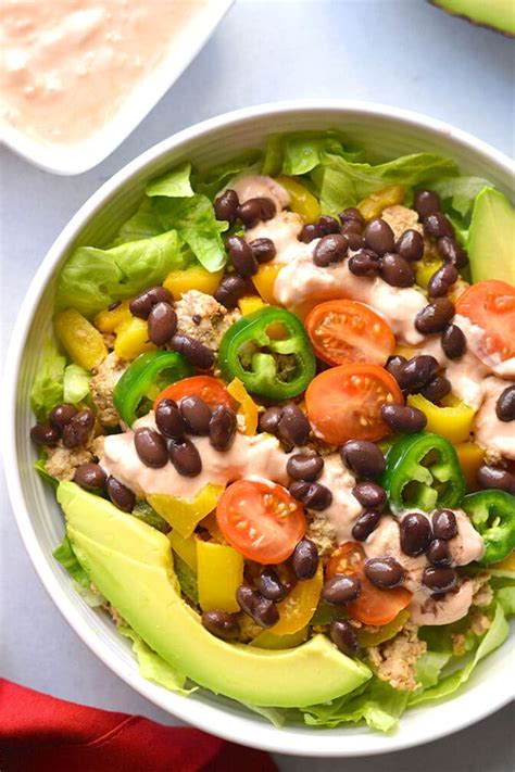 Healthy Taco Salad Low Calorie Gf Skinny Fitalicious