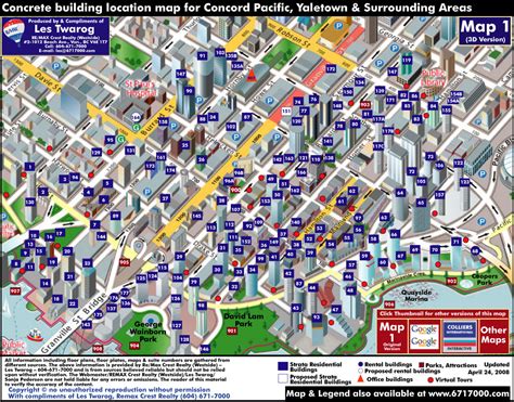 Downtown Yaletown Concord Pacific Condos For Sale Vancouver Map 1