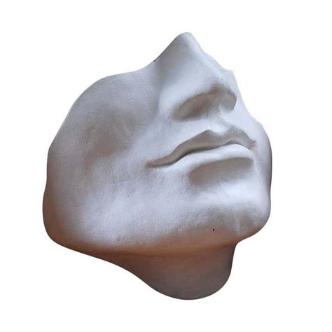 Unusual Large Faux Plaster Face Sculpture At 1stdibs