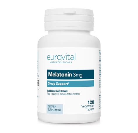Das in den tabletten, sprays und kapseln enthaltene melatonin trägt dazu bei, die einschlafzeit zu verkürzen, wenn im produkt 1 mg melatonin je angegebene portion enthalten ist. Melatonin 3mg 120 Tabletten | EuroVital | BIOVEA