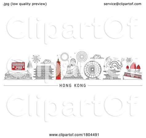 Hong Kong Landmarks And Symbols By Vector Tradition Sm 1804491