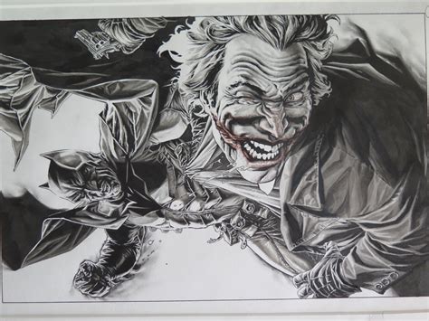 Batman Vs Joker By Lee Bermejo In Vale Dgs Sold Comic Art Gallery Room