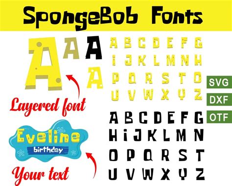 Spongebob Font Svg Spongebob Alphabet Svg Spongebob Font C Inspire