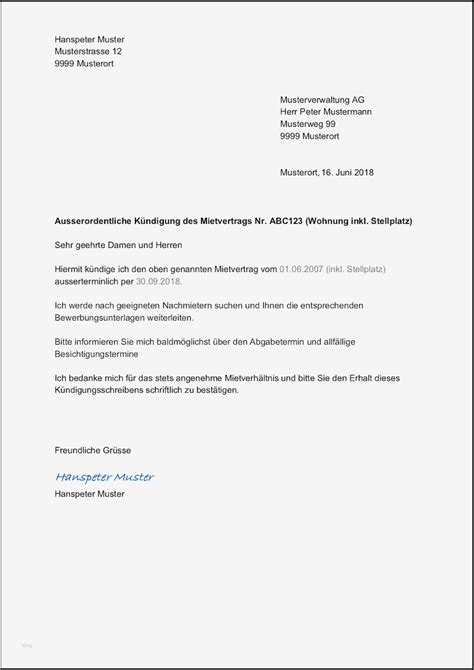 Der mieter kann in diesem fall die kündigung mit der abgekürzten kündigungsfrist aussprechen. Einfache Kündigung Vorlage Fabelhaft Wohnung Kündigen ...