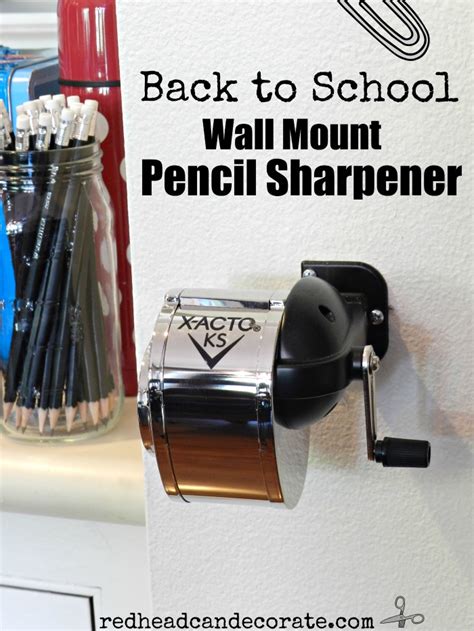 Wall Mounted Pencil Sharpener Redhead Can Decorate