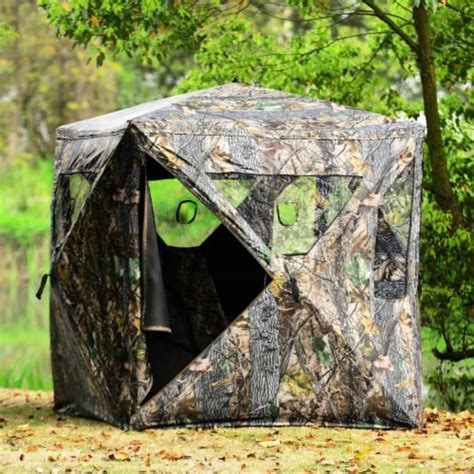 Gymax 3 Person Portable Hunting Blind Pop Up Ground Tent W Gun Ports