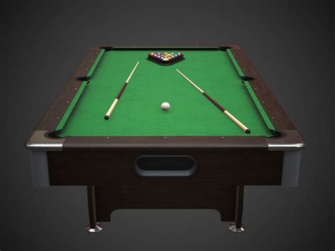 3d Model Pool Table Jalano Vr Ar Low Poly Cgtrader