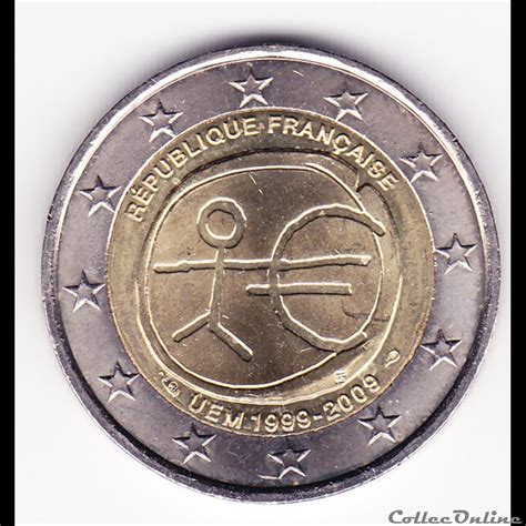 Pièce 2 Euros 10e Anniversaire De Lunion économique Et