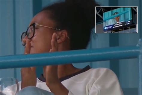 Funny Naomi Osaka Shy On Camera After Being Caught Cheering For Serena