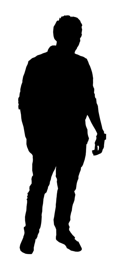 10 Man Standing Silhouette Png Transparent