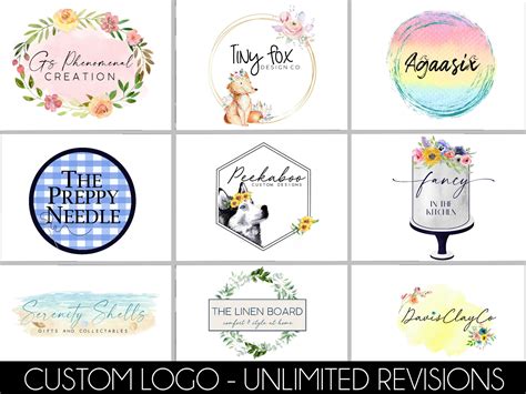 Logo Design Custom Branding Craft Business Logo Photography Etsy