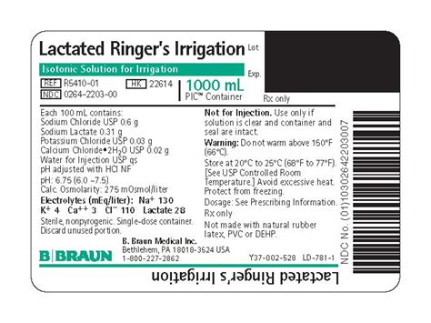 Lactated Ringers Irrigation