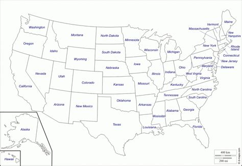 Printable Map With States And Capitals