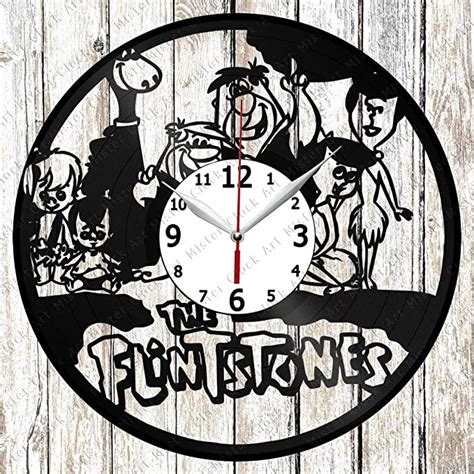 Vinyl Clock Vinyl Wall Clock The Flintstones Handmade