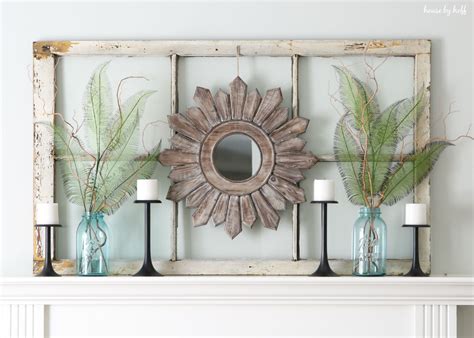 Ideas For Decorating With Old Windows Old Window Frame Mantel House