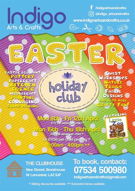 Easter Holiday Club 2019 Indigo Arts And Crafts